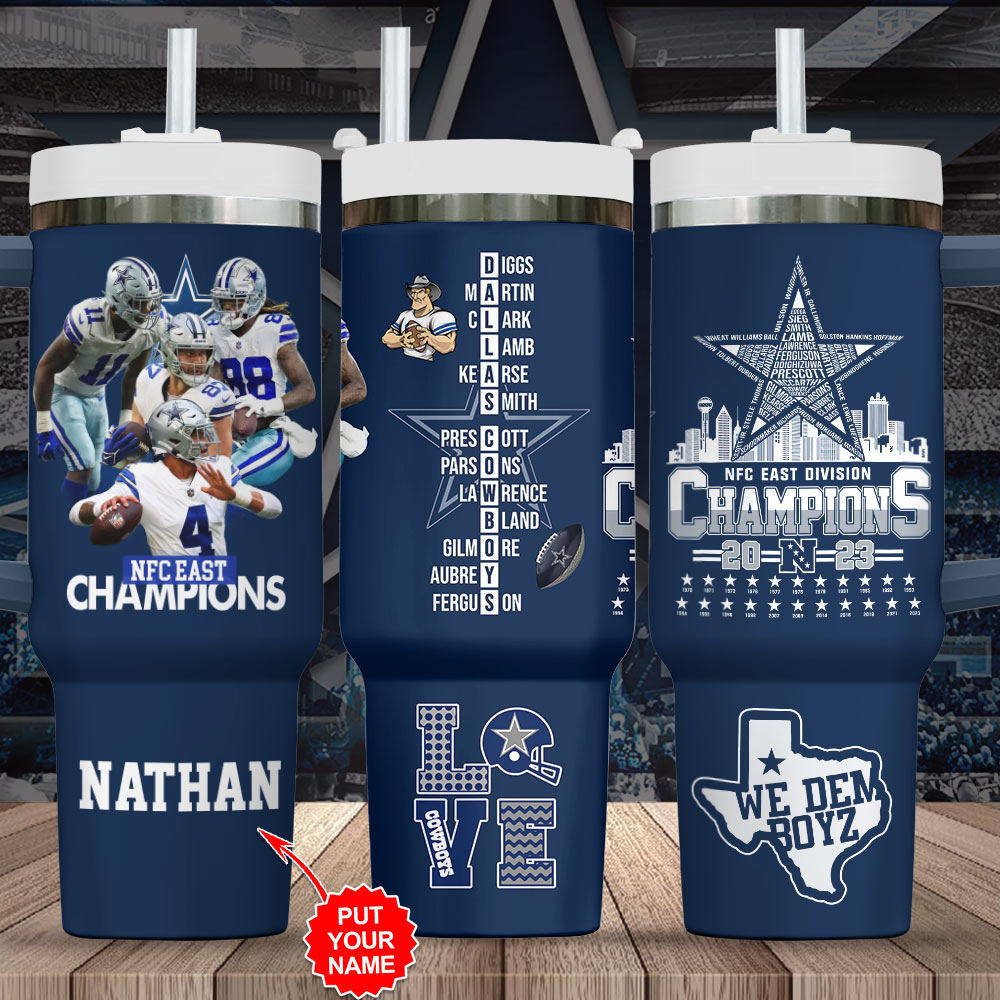 Dallas Cowboys NFL Stanley Tumbler With Handle Personalized Name St1567