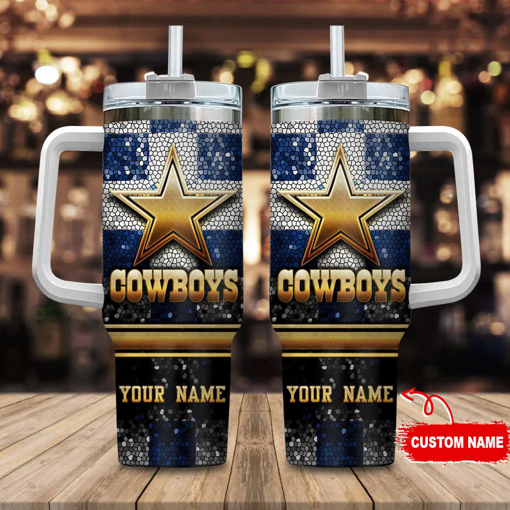 Dallas Cowboys NFL Stanley Tumbler With Handle Personalized Name St4456