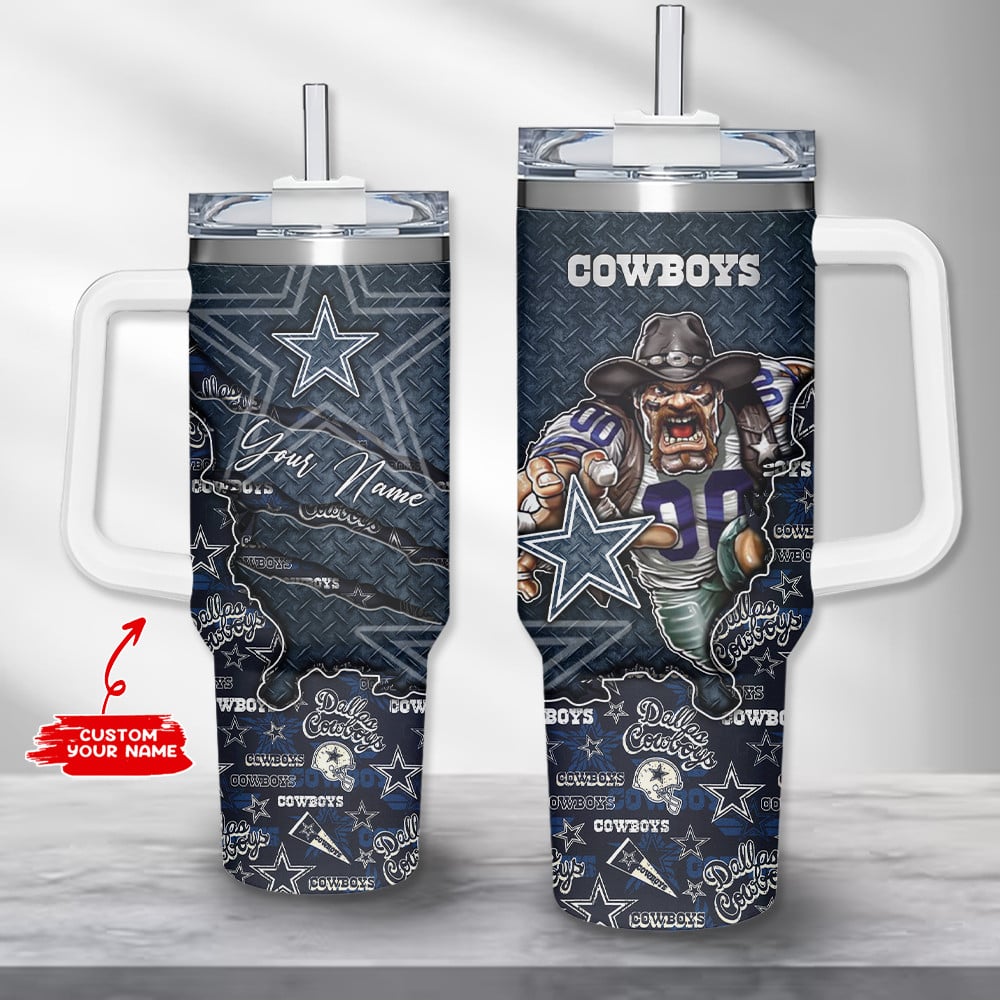 Dallas Cowboys NFL Stanley Tumbler With Handle Personalized Name St5325