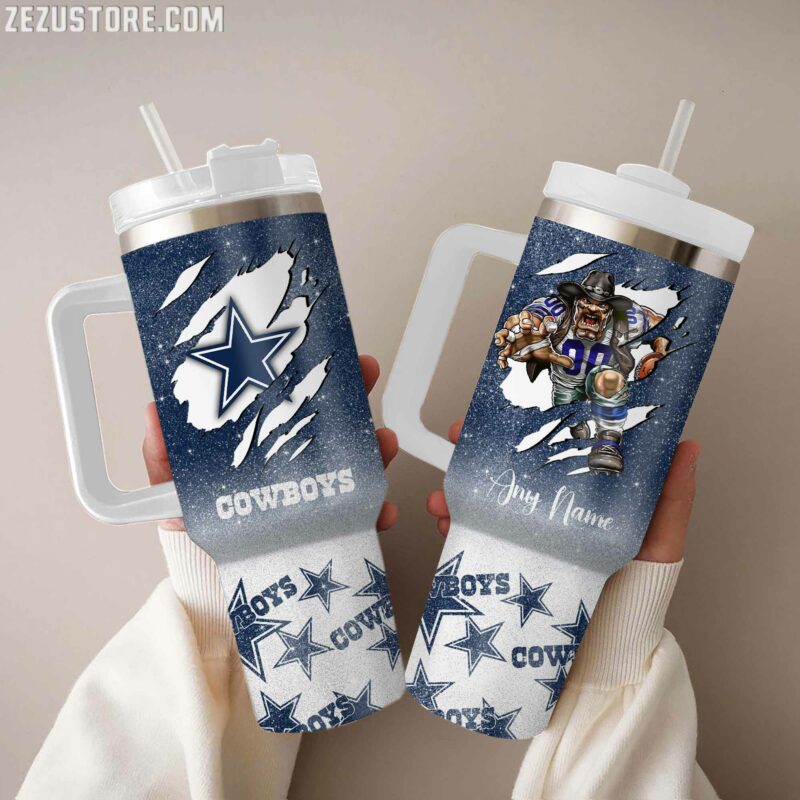 Dallas Cowboys NFL Stanley Tumbler With Handle Personalized Name St7381