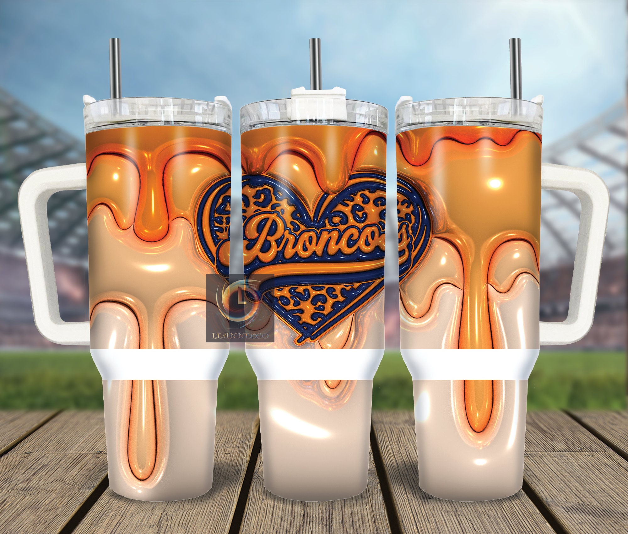 Denver Broncos NFL Stanley Tumbler With Handle Personalized Name St5609
