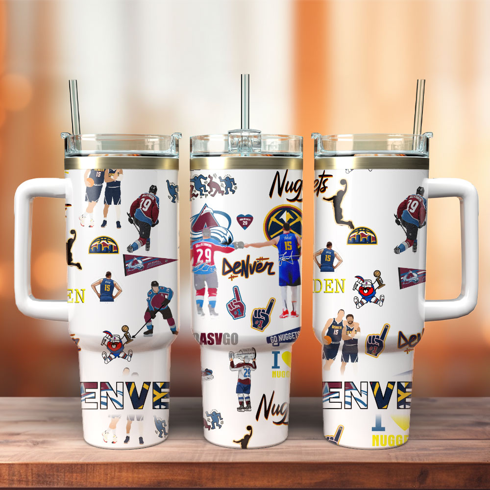 Denver Nuggets NBA Sport Stanley Tumbler With Handle Personalized Name St5621