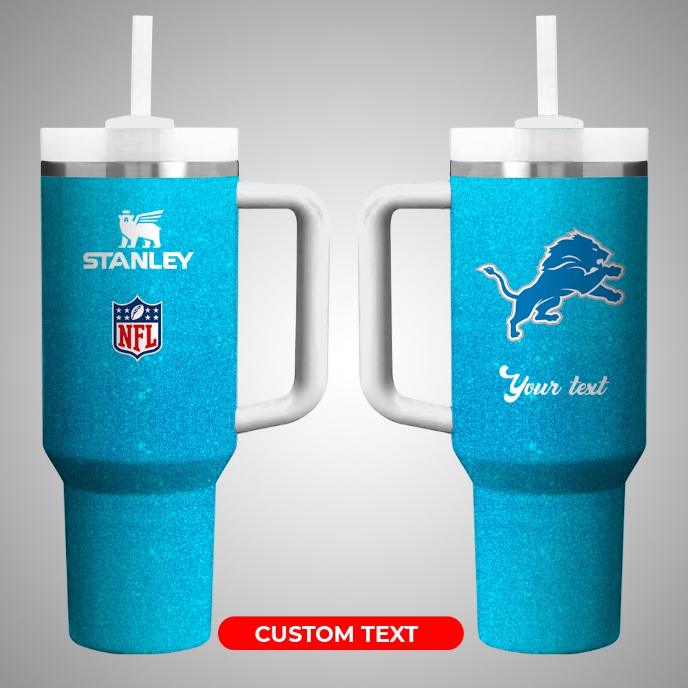 Detroit Lions NFL Stanley Tumbler With Handle Personalized Name St4879