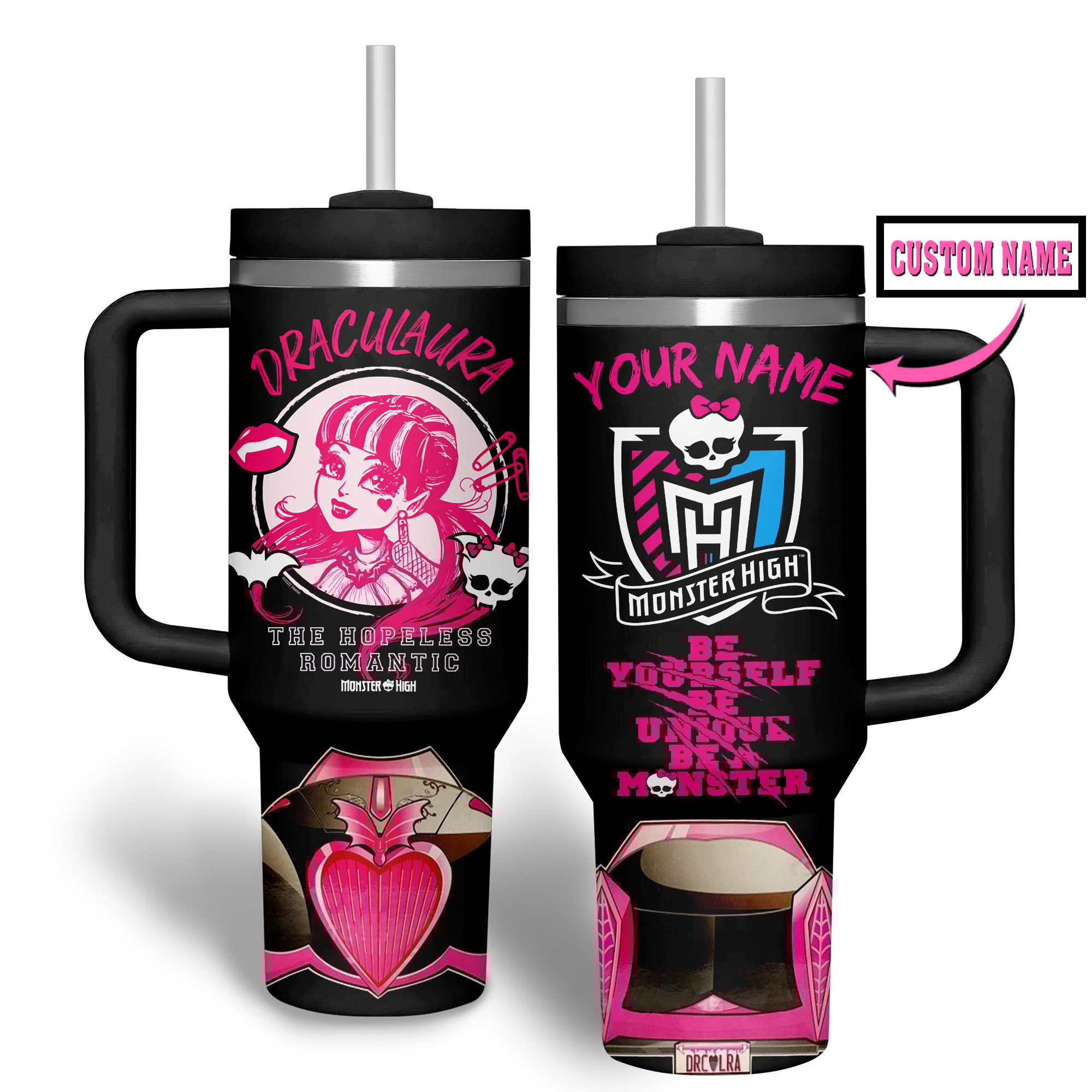 Draculaura Movies Stanley Tumbler With Handle Personalized Name St9454