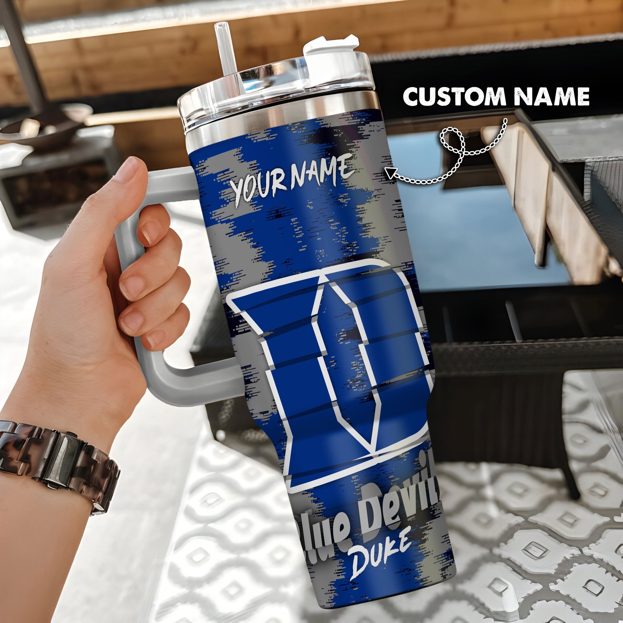 Duke Blue Devils Stanley Tumbler Personalized Name St1336
