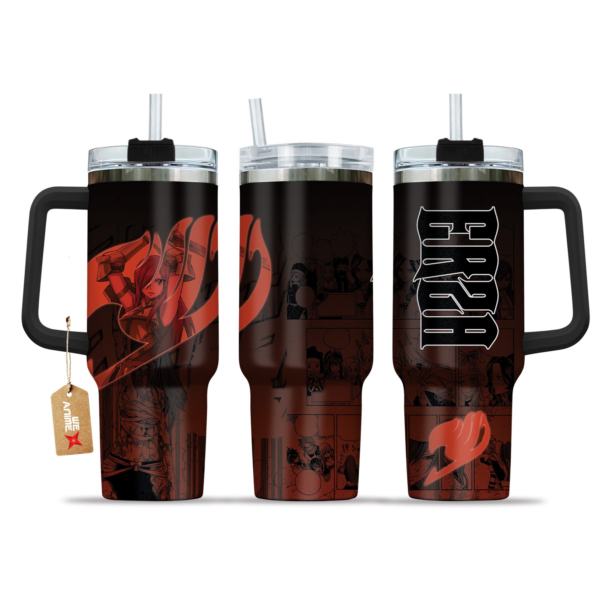 Erza Scarlet Fairy Tail Anime Stanley Tumbler With Handle Personalized Name St8092