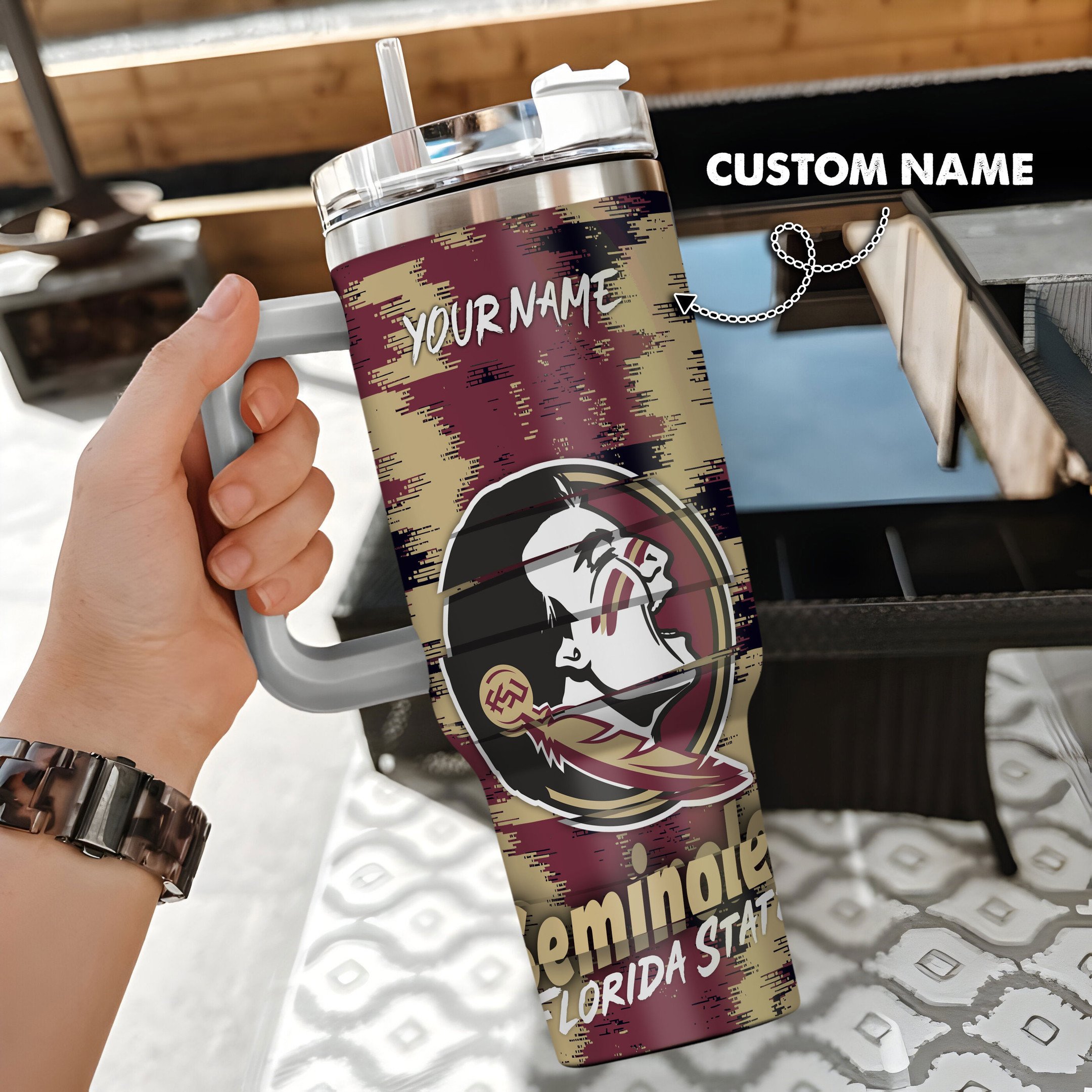 Florida State Seminoles Stanley Tumbler Personalized Name St4105
