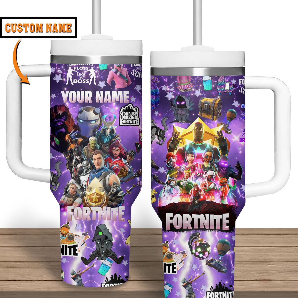 Fortnite Games Stanley Tumbler With Handle Personalized Name St3579