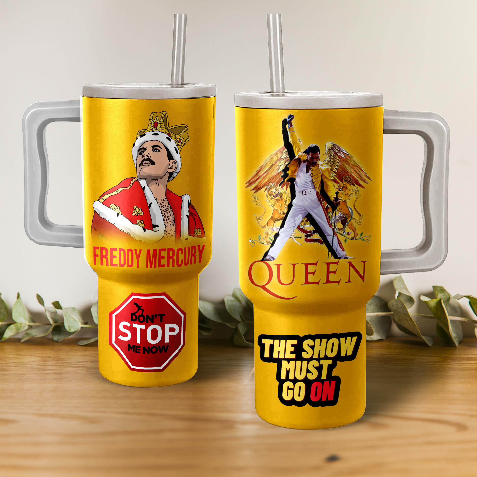Freddy Mercury Queen Music Stanley Tumbler With Handle Personalized Name St7943