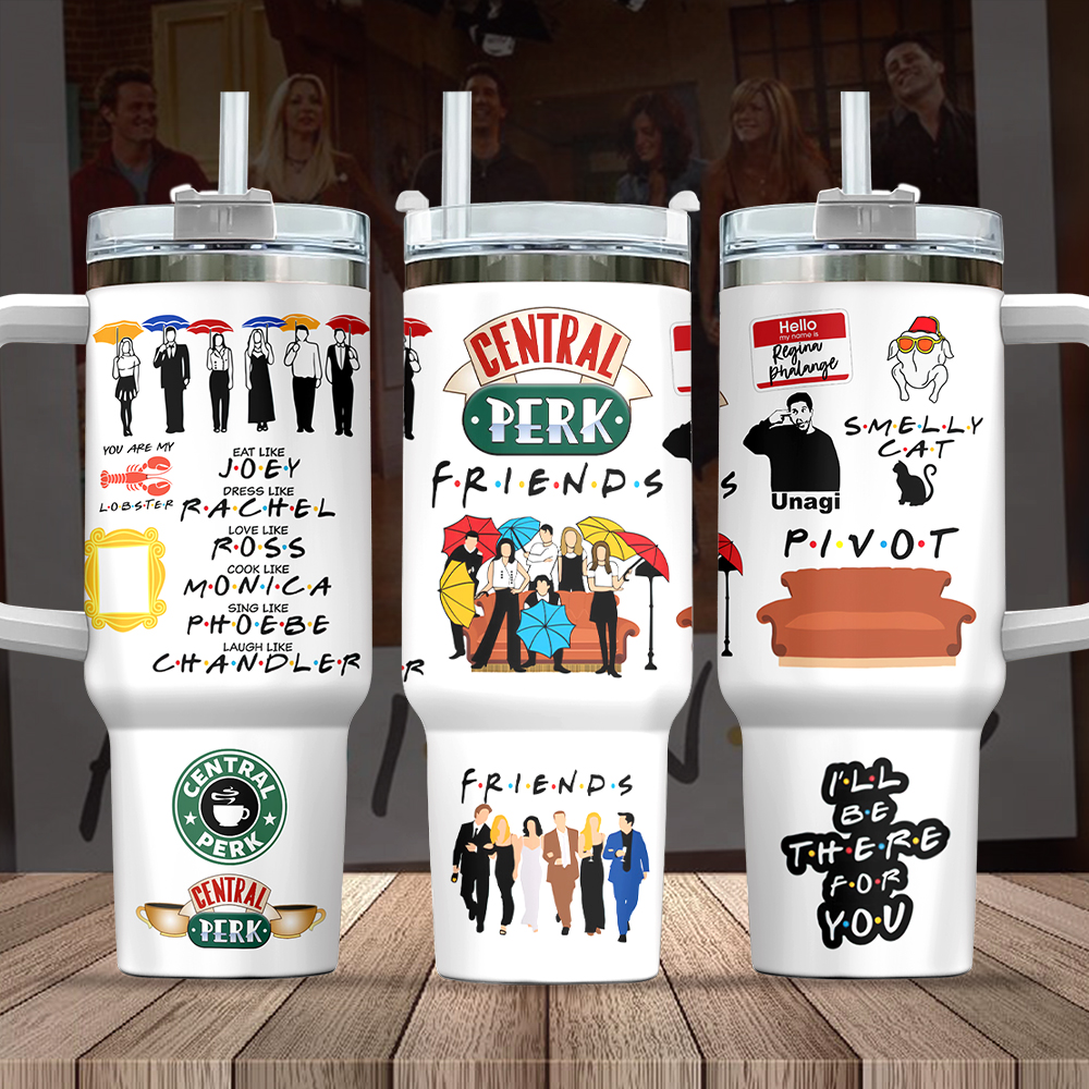 Friends TV Series Stanley Tumbler With Handle Personalized Name St5173