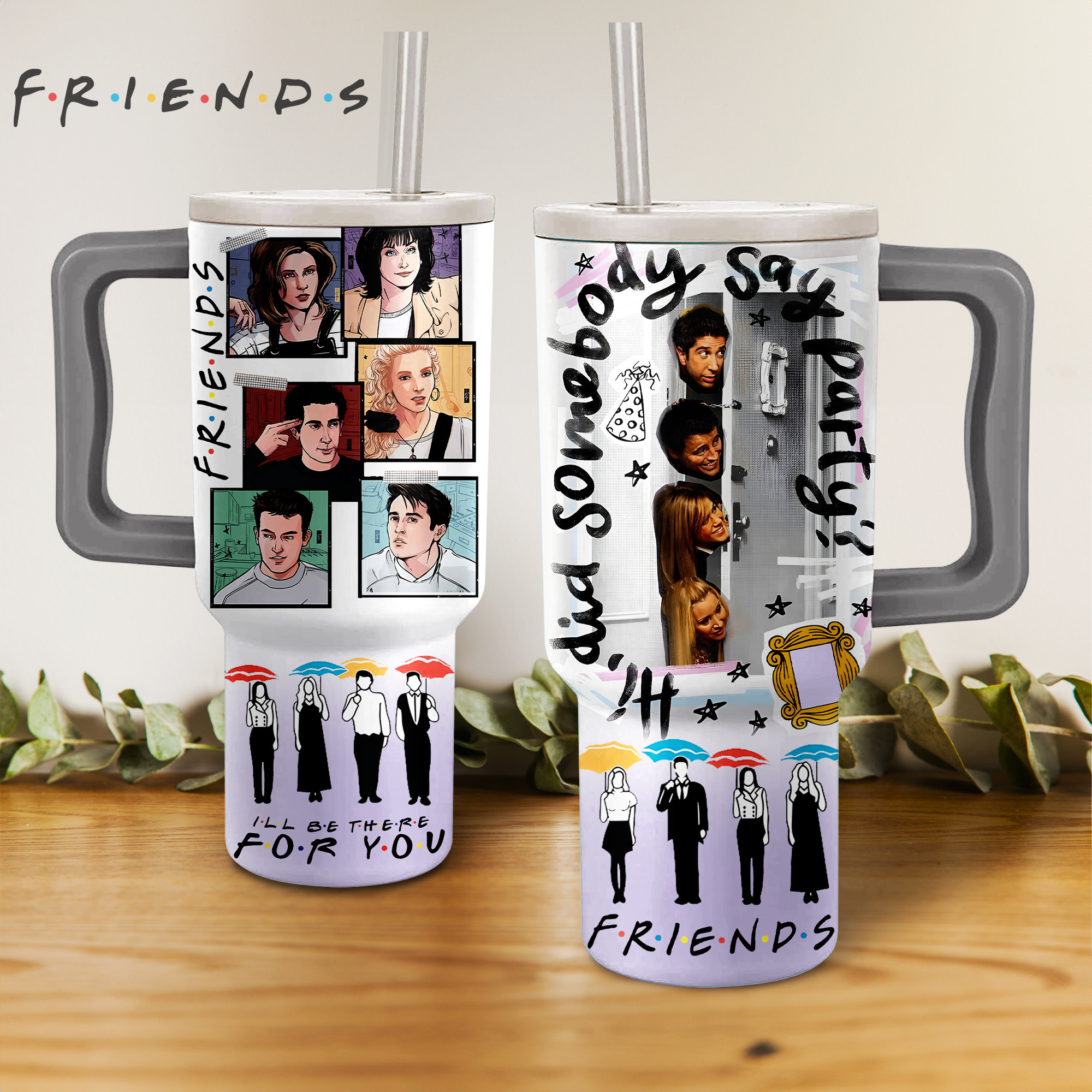 Friends TV Series Stanley Tumbler With Handle Personalized Name St5226