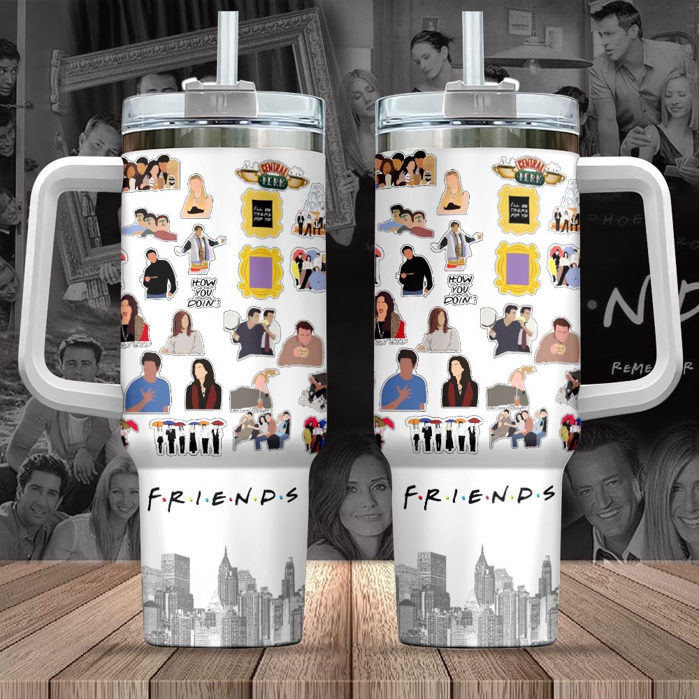 Friends TV Series Stanley Tumbler With Handle Personalized Name St5394