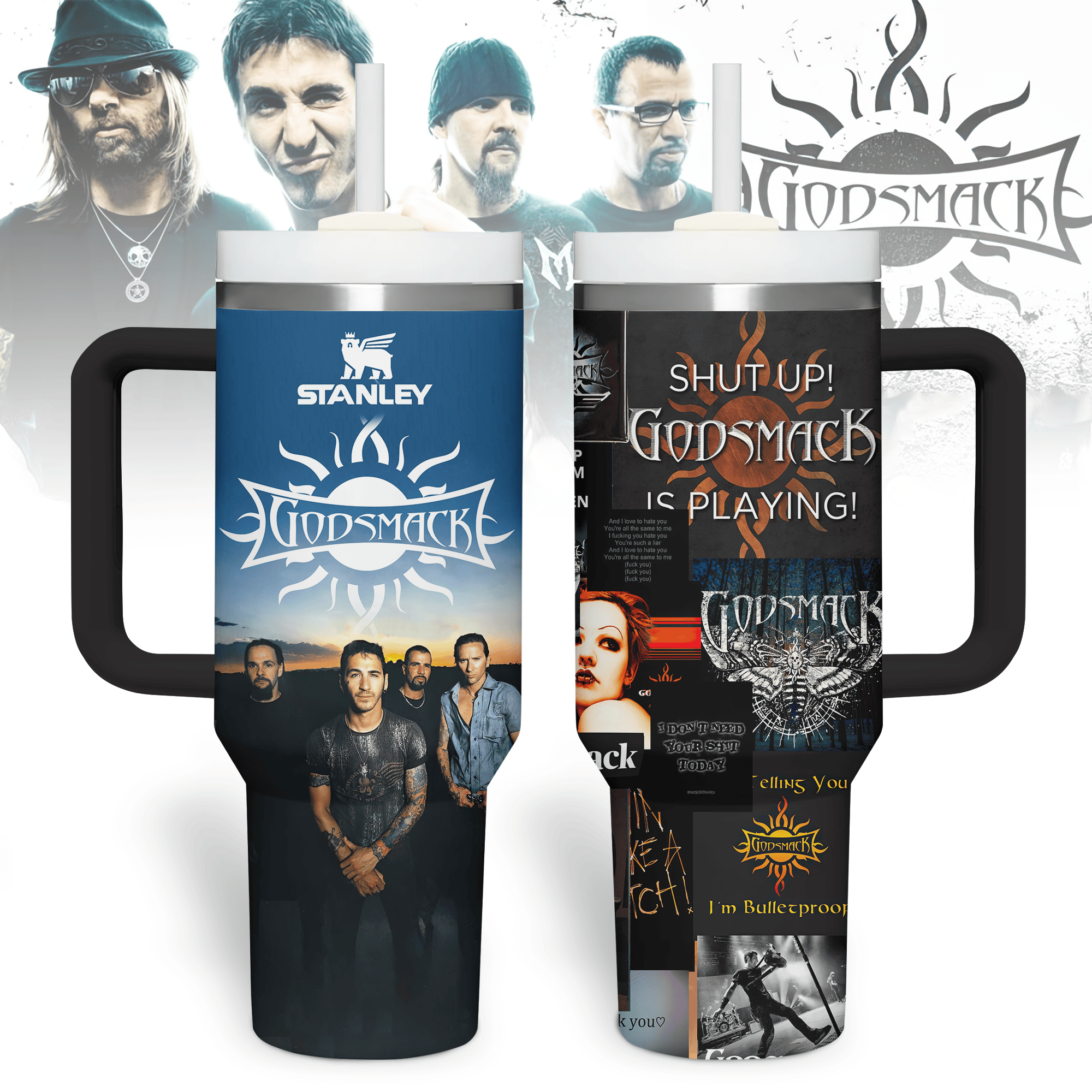Godsmack Music Stanley Tumbler With Handle Personalized Name St4971