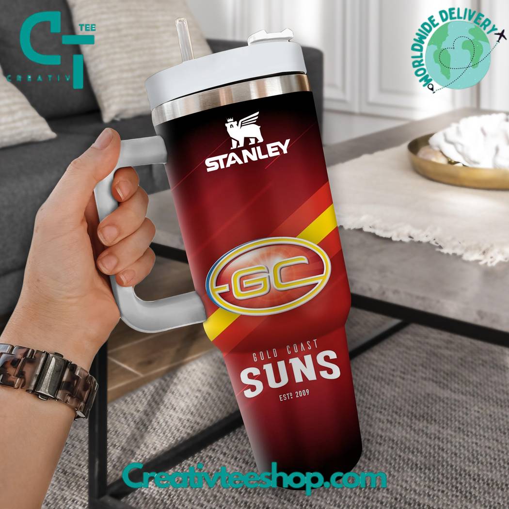 Gold Coast Suns AFL Stanley Tumbler With Handle Personalized Name St9170