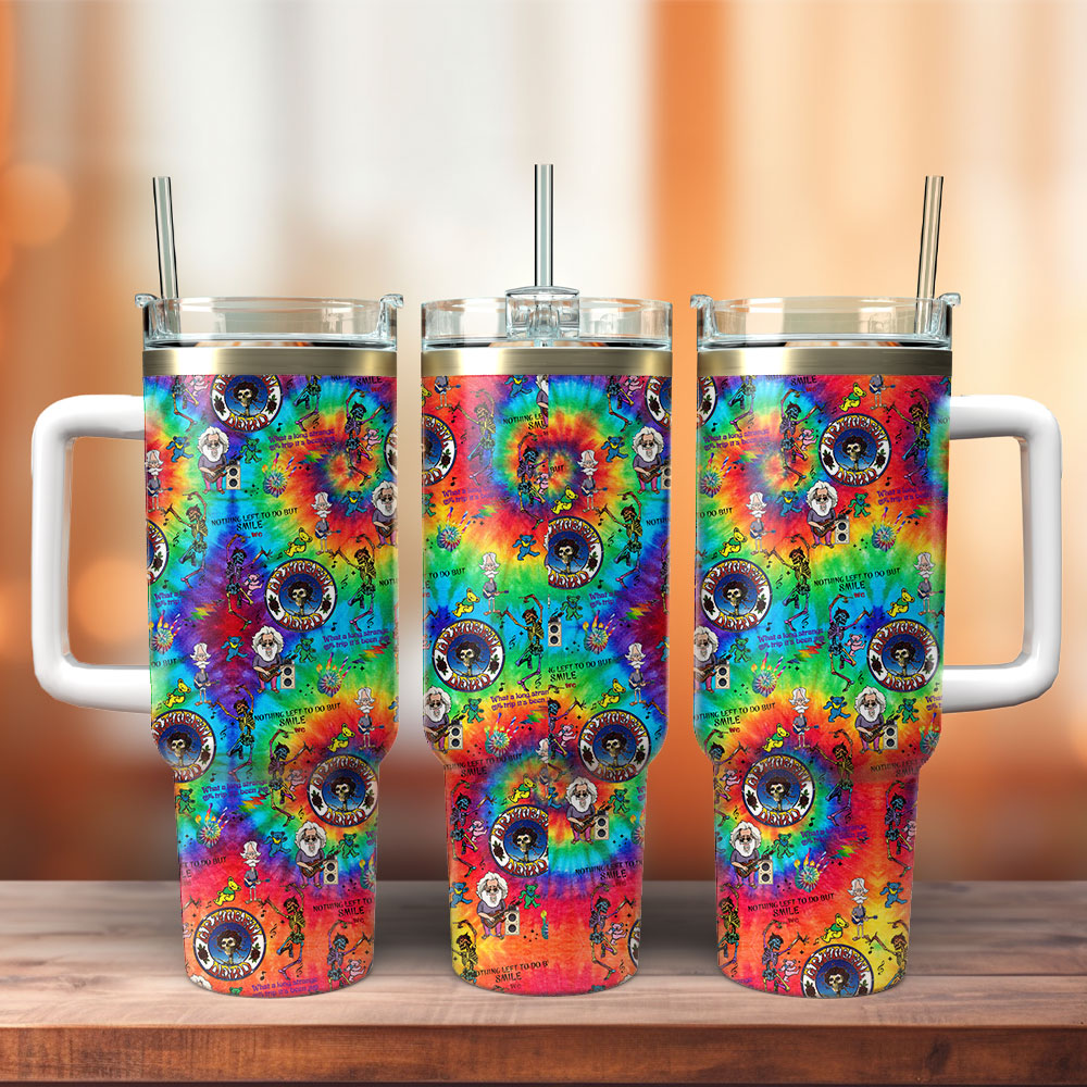 Grateful Dead Music Stanley Tumbler With Handle Personalized Name St3949