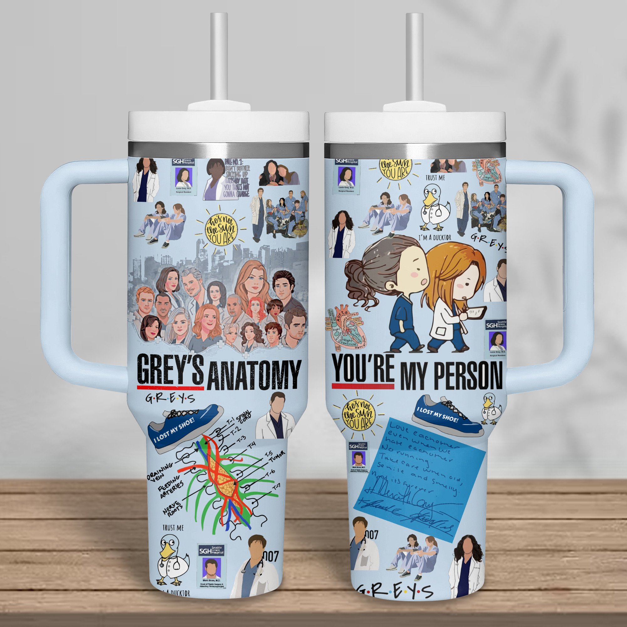 Gray Anatomy Movies Stanley Tumbler With Handle Personalized Name St4528