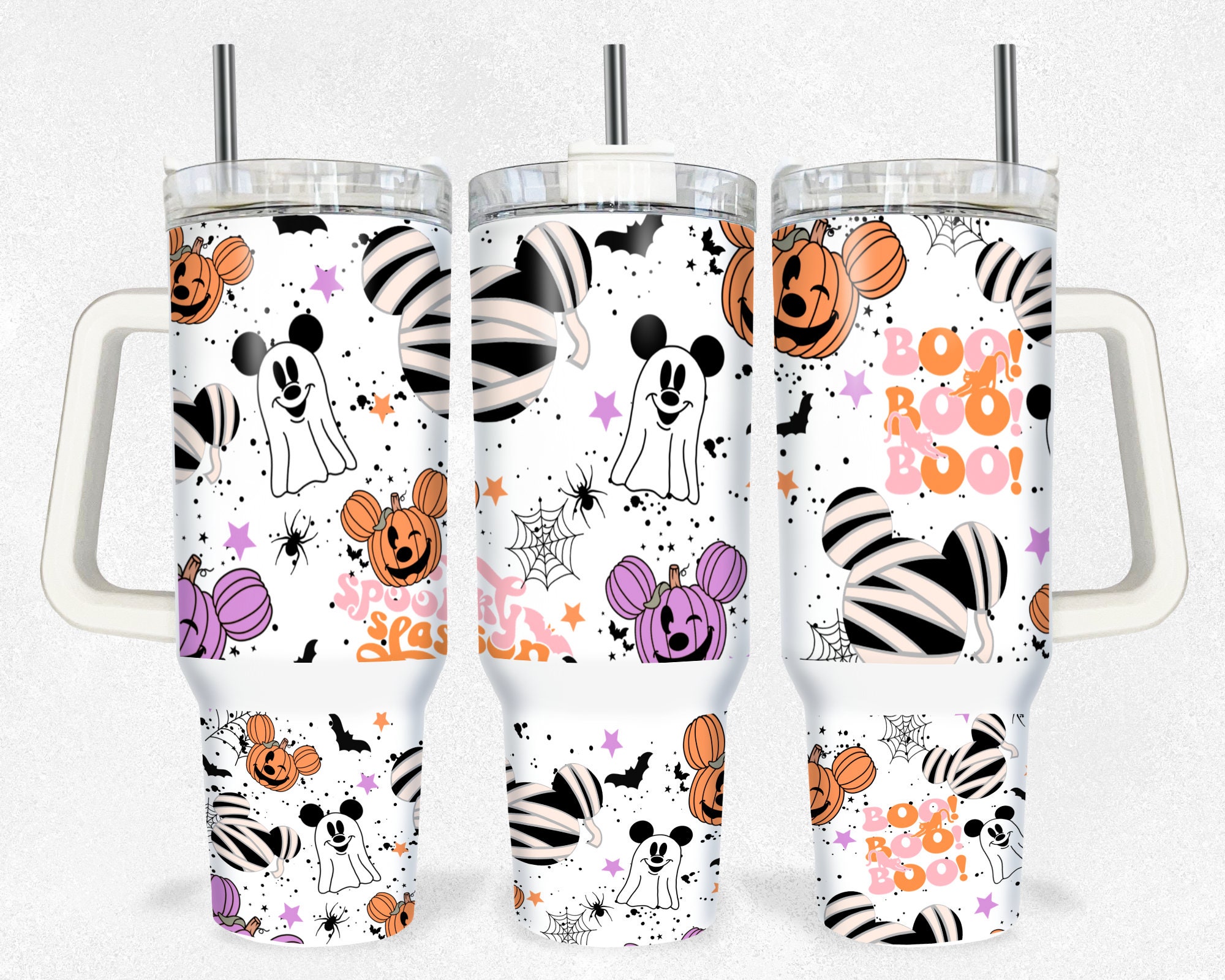 Halloween Mickey Mouse Disney Cartoon Stanley Tumbler With Handle Personalized Name St7413