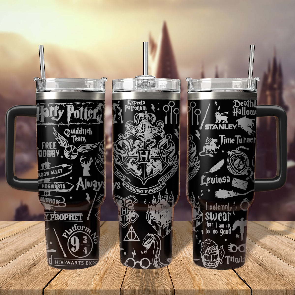 Harry Potter Movies Stanley Tumbler With Handle Personalized Name St3284