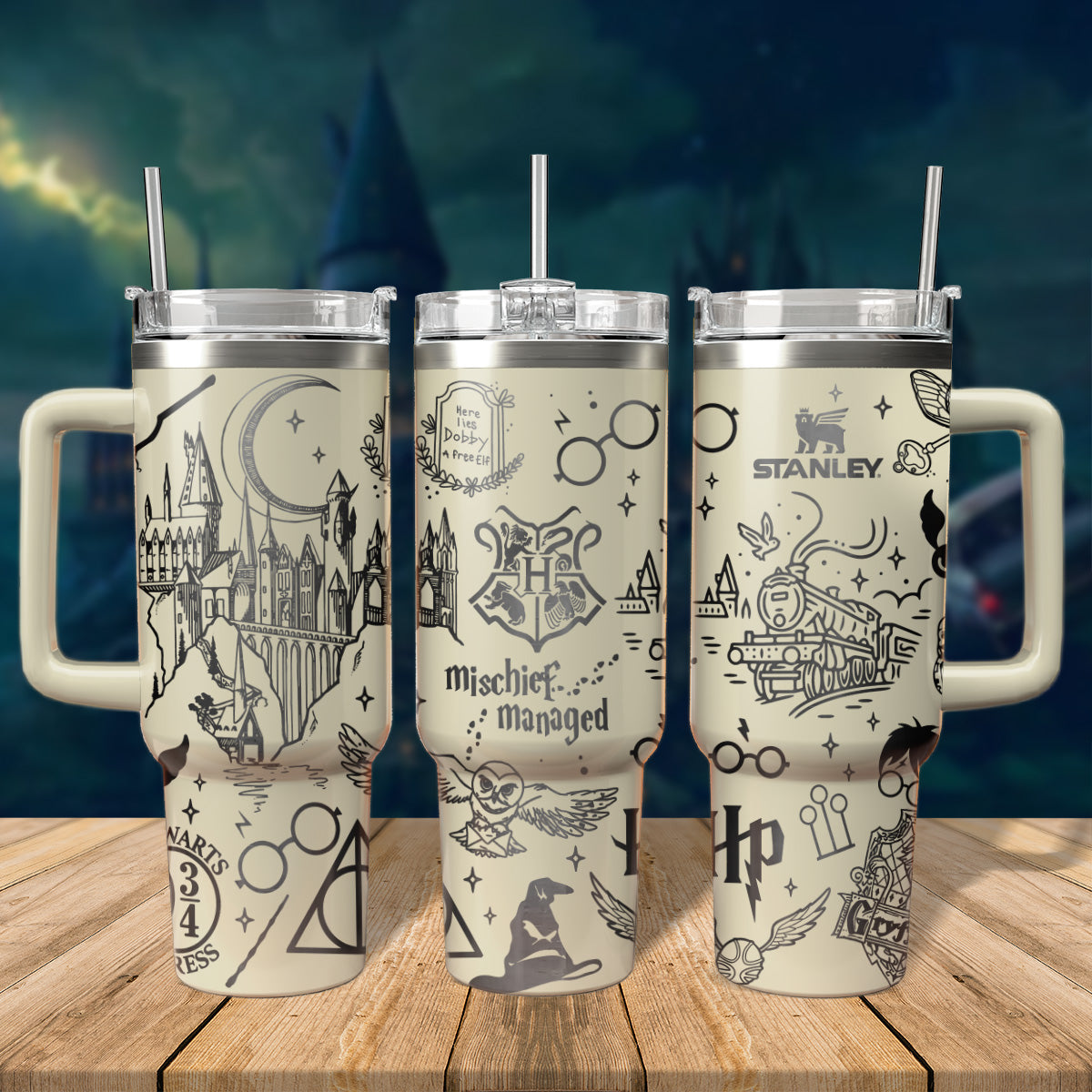 Harry Potter Movies Stanley Tumbler With Handle Personalized Name St6444