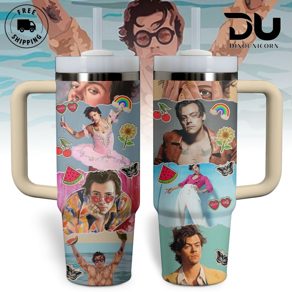 Harry Styles Music Stanley Tumbler With Handle Personalized Name St6074