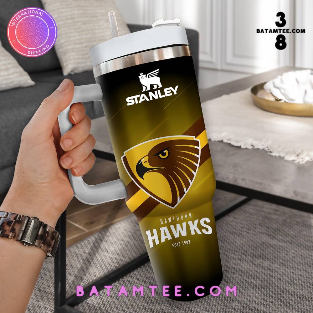 Hawthorn Hawks AFL Stanley Tumbler With Handle Personalized Name St7466