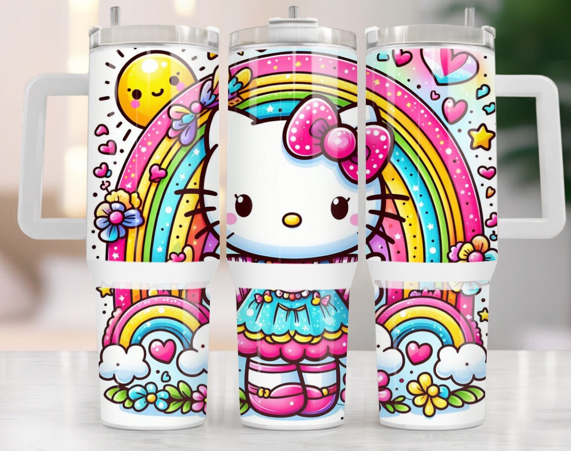 Hello Kitty Sanrio Cartoon Stanley Tumbler With Handle Personalized Name St7931