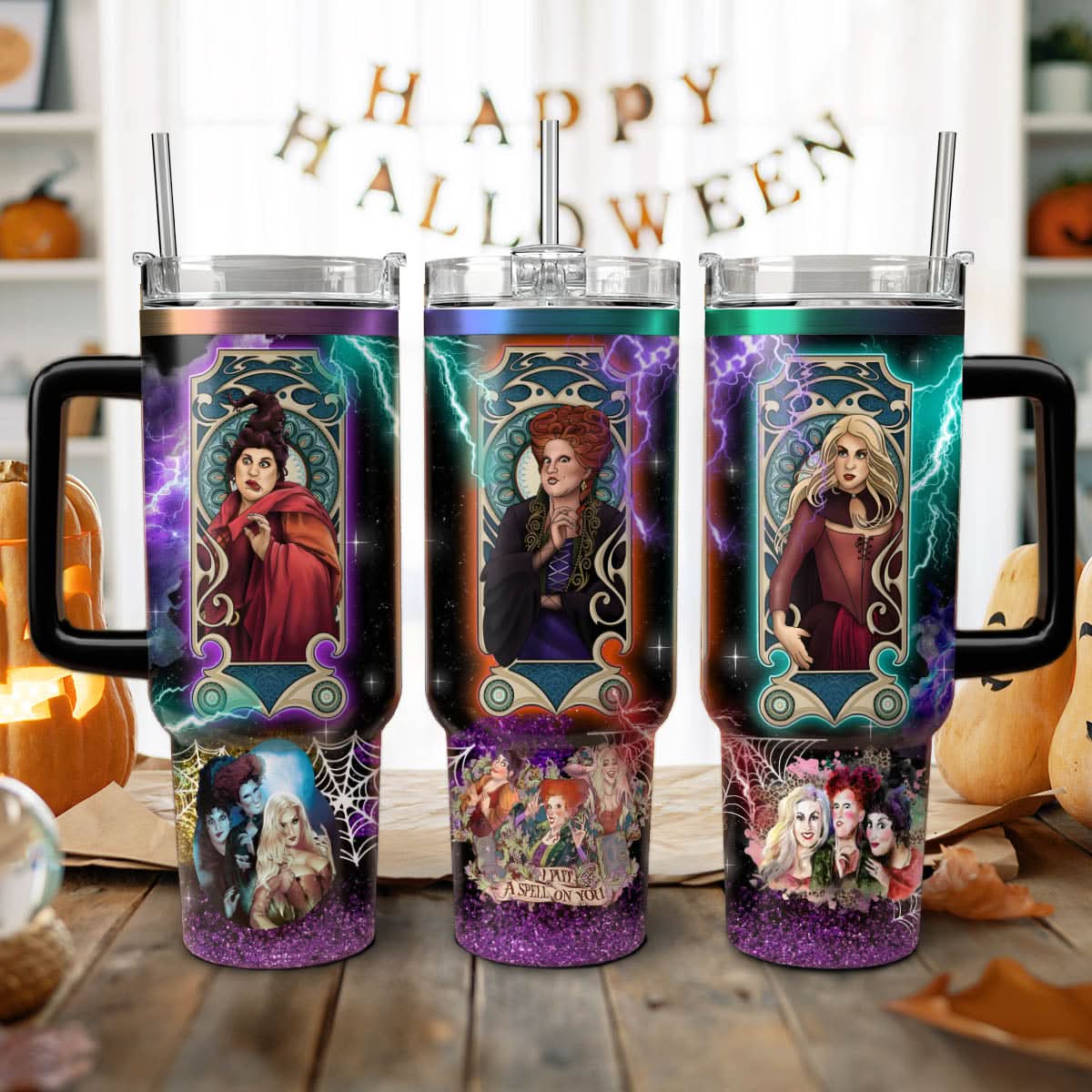 Hocus Pocus Movies Stanley Tumbler With Handle Personalized Name St2047