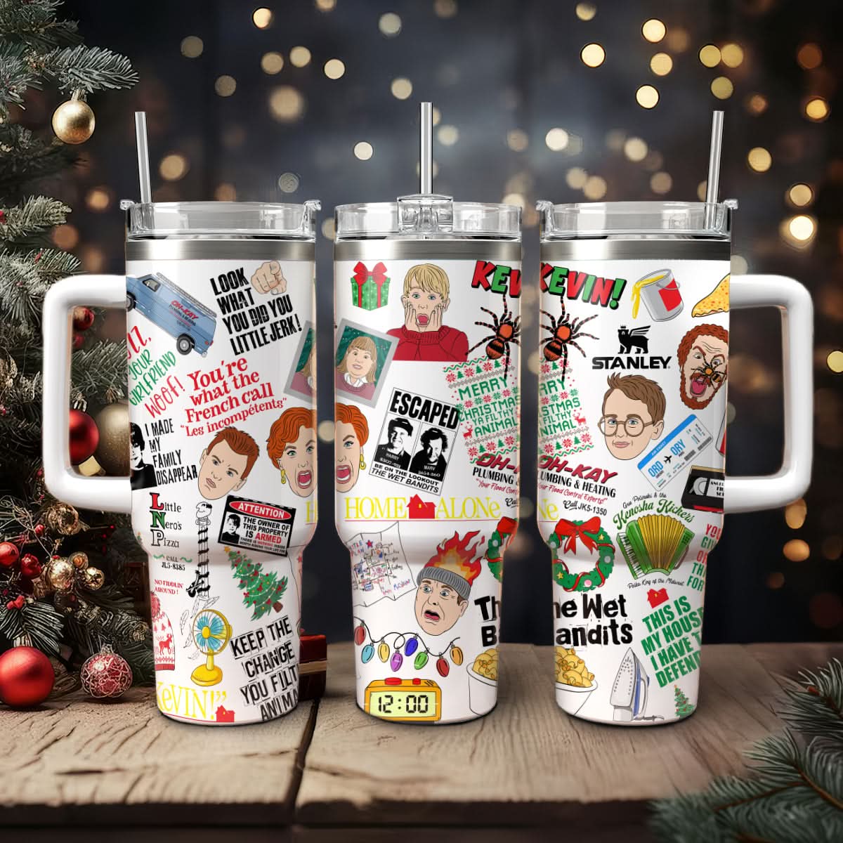 Home Alone Movies Stanley Tumbler With Handle Personalized Name St9843