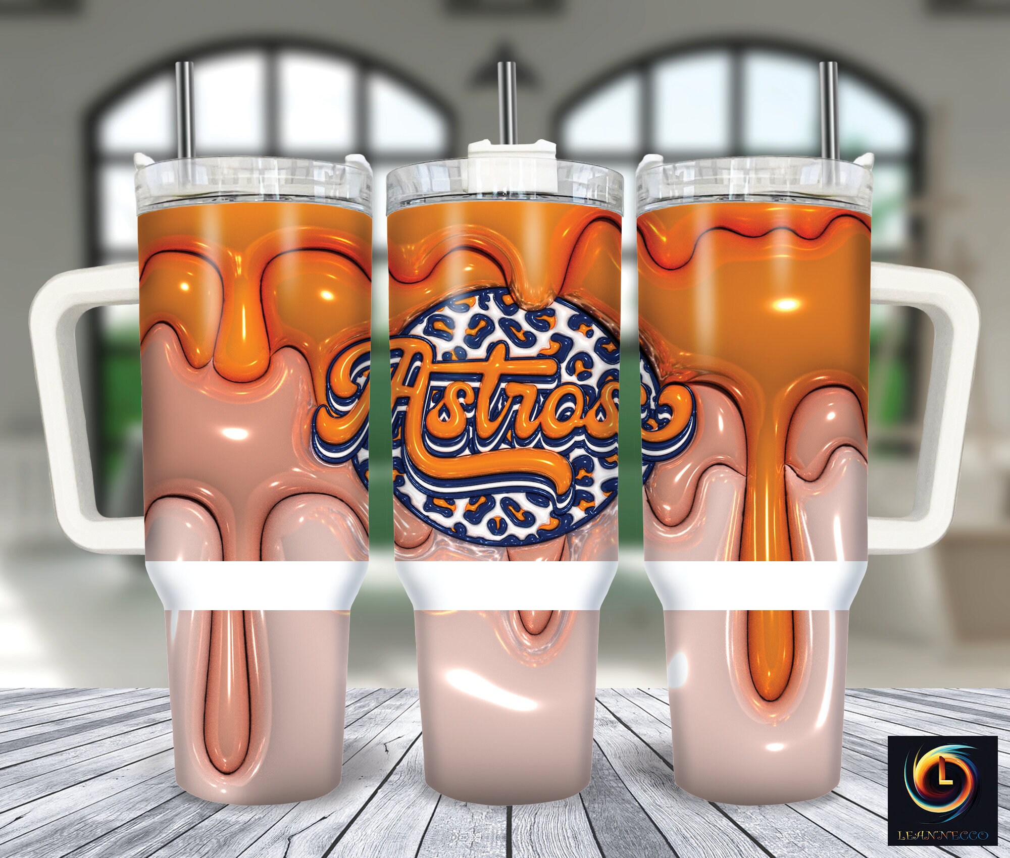 Houston Astros MLB Stanley Tumbler With Handle Personalized Name St3472