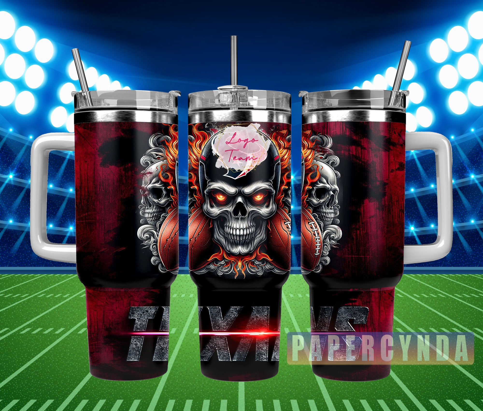 Houston Texans Stanley Tumbler With Handle Personalized Name St8087