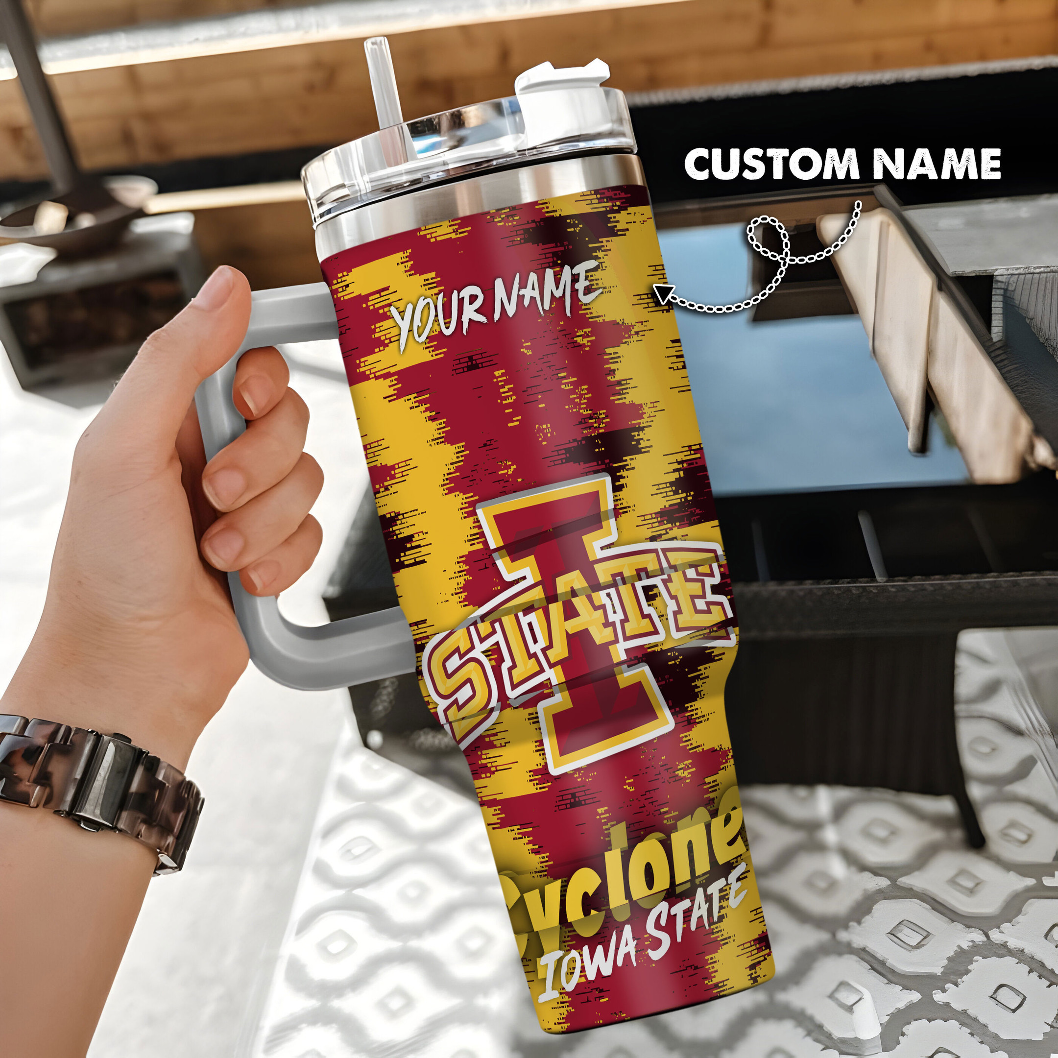 Iowa State Cyclones Stanley Tumbler Personalized Name St9866