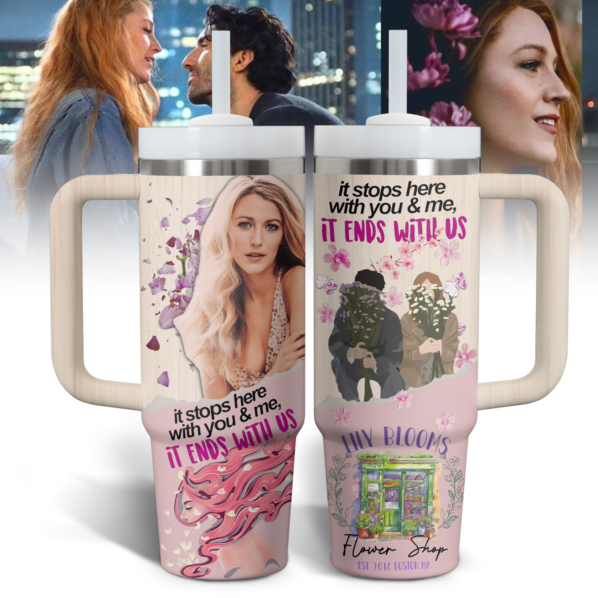 It Ends With Us Movies Stanley Tumbler With Handle Personalized Name St2264