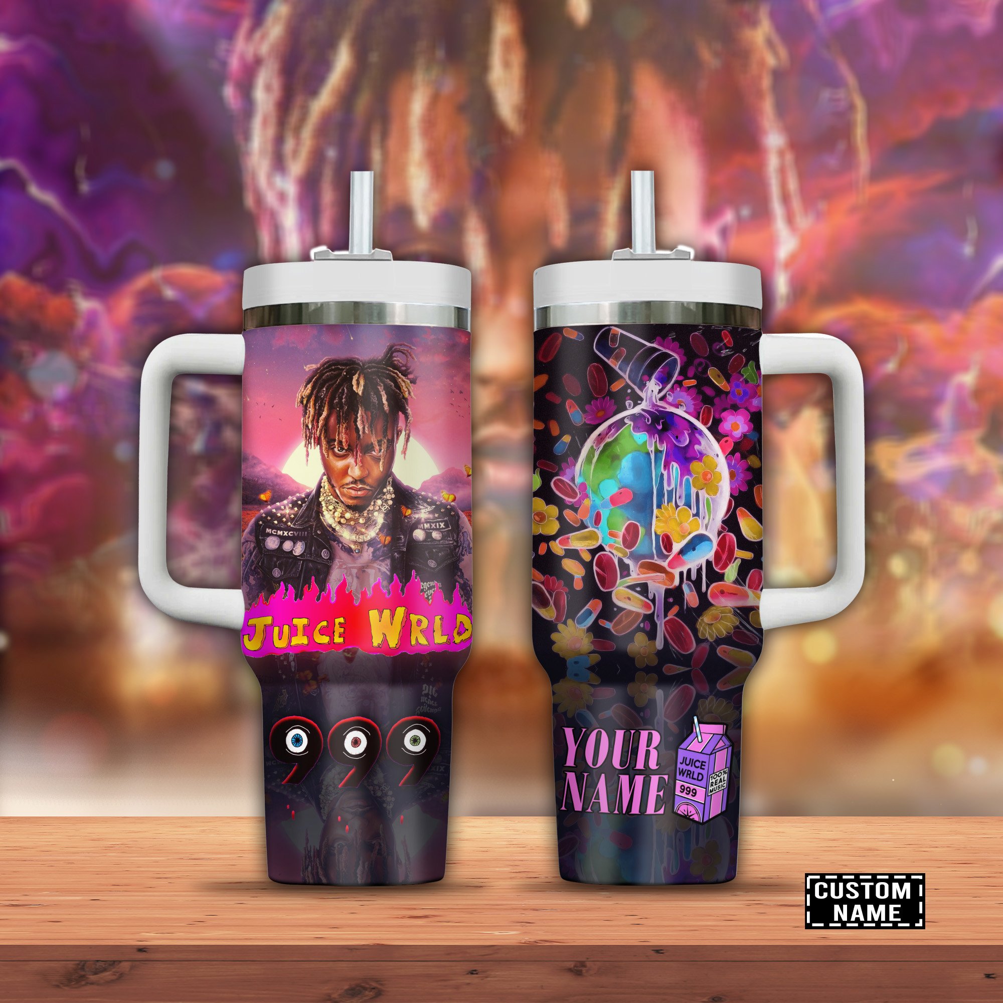 Juice WRLD Music Stanley Tumbler With Handle Personalized Name St6863