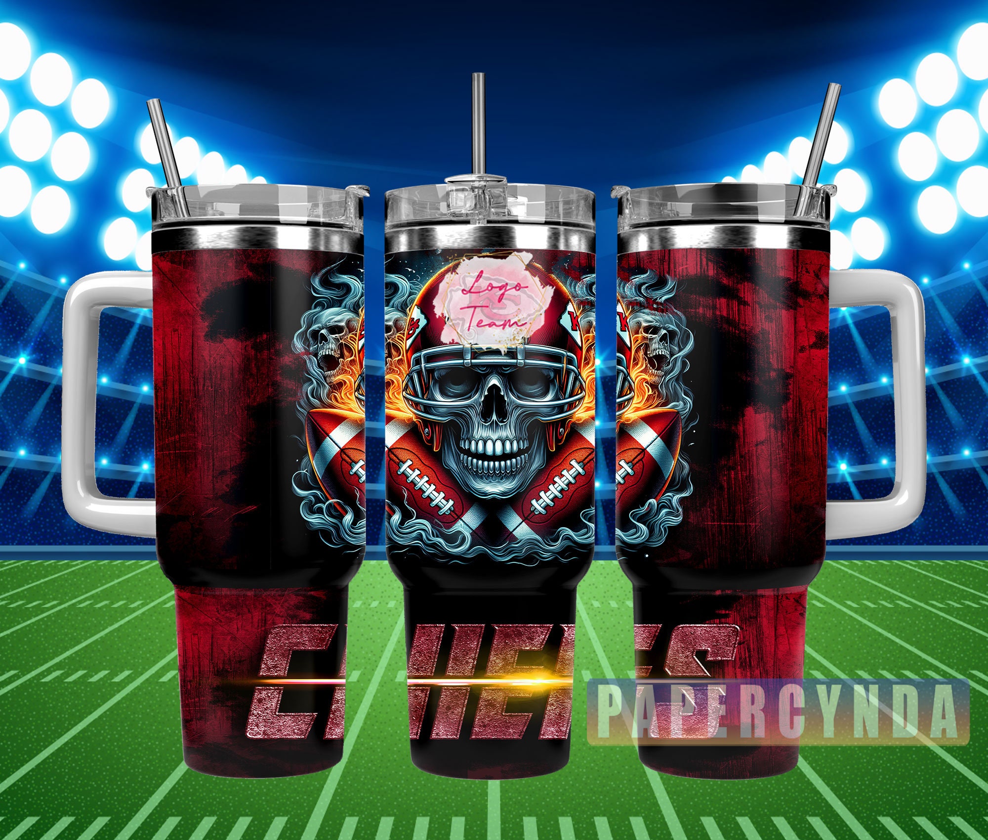 Kansas City Chiefs Stanley Tumbler With Handle Personalized Name St2153