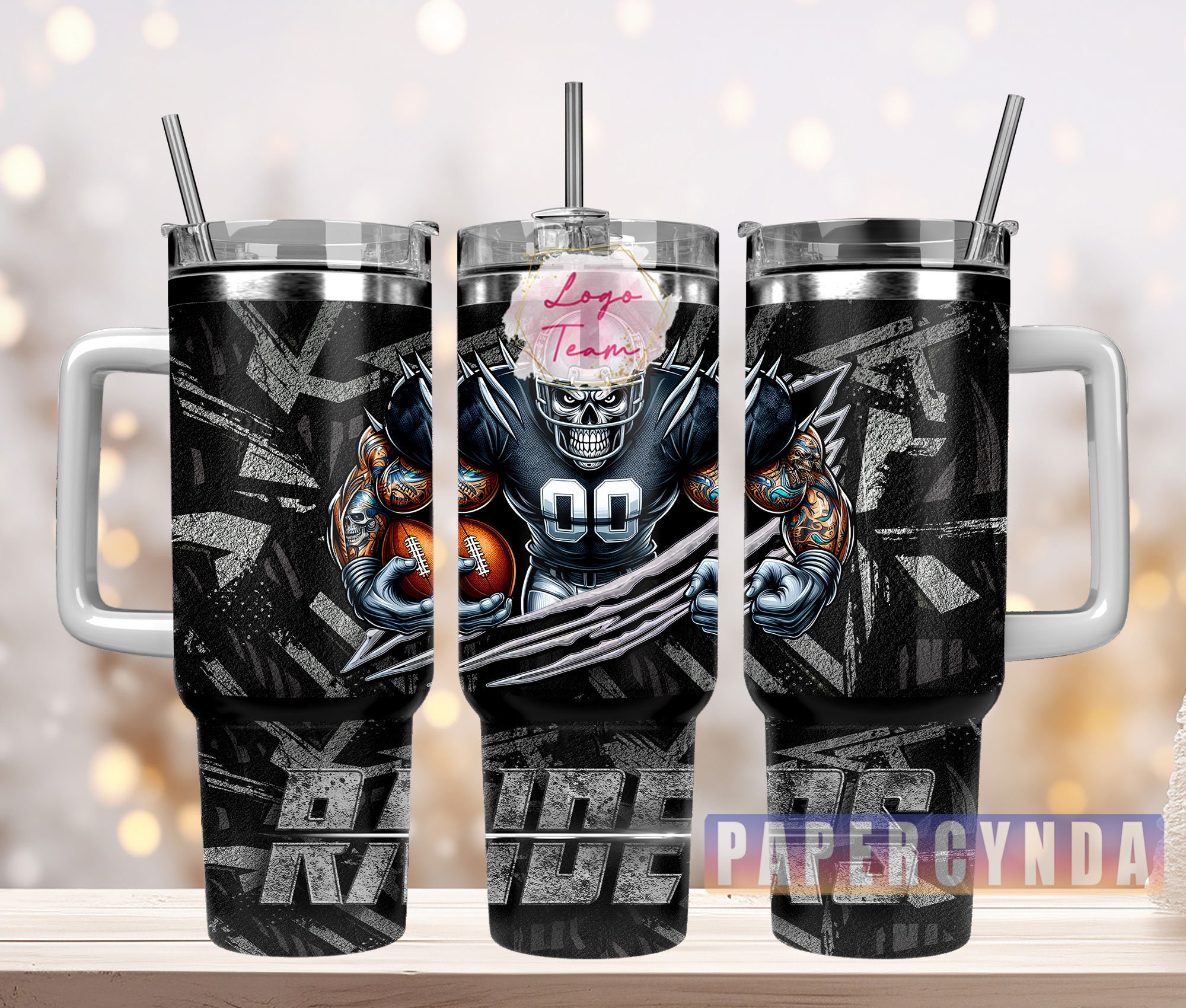 Las Vegas Raiders Stanley Tumbler With Handle Personalized Name St2591