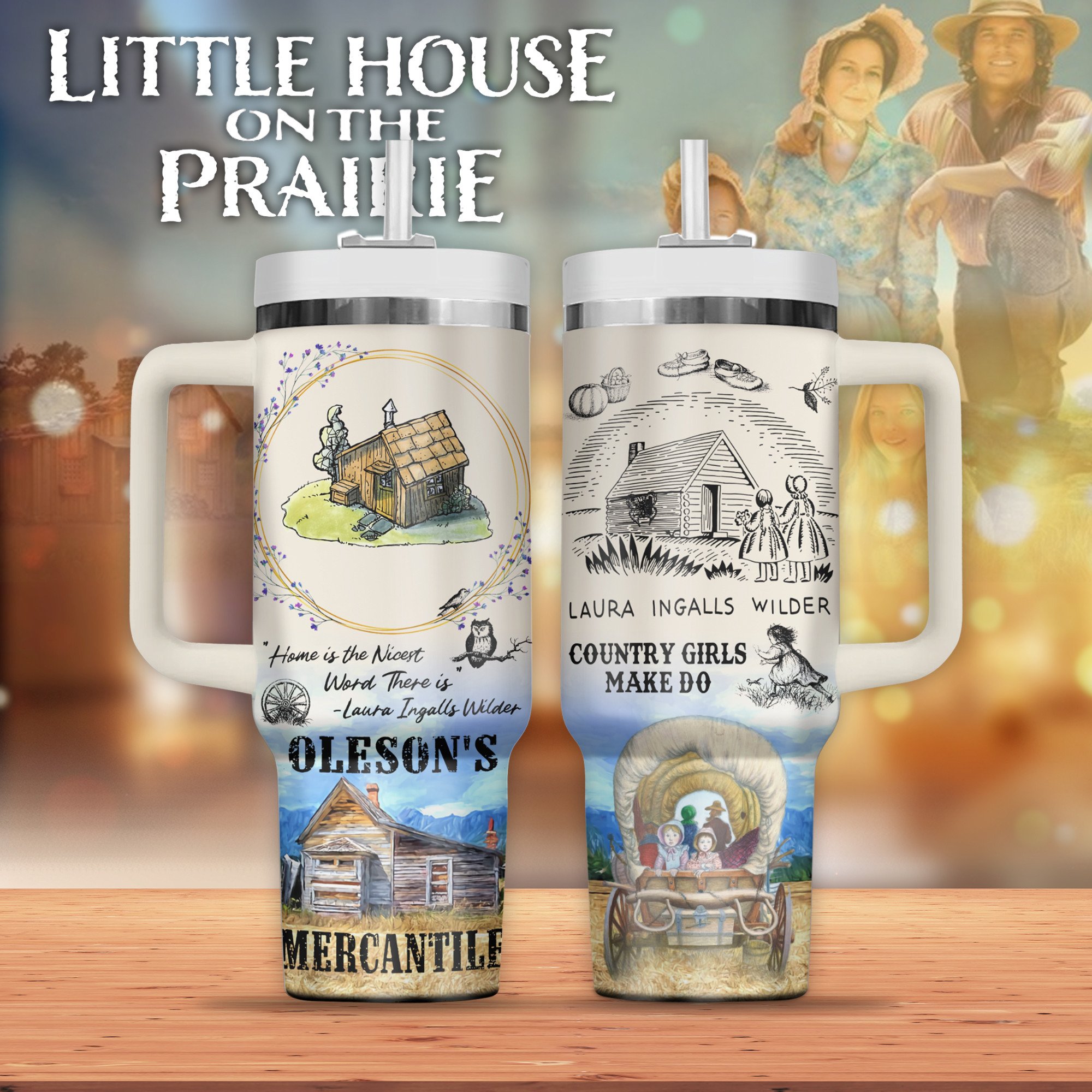 Little House on the Prairie TV Series Stanley Tumbler With Handle Personalized Name St5427