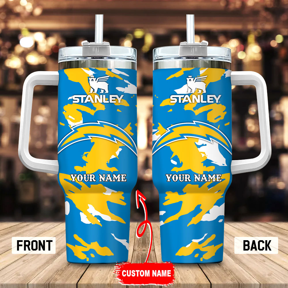 Los Angeles Chargers NFL Stanley Tumbler With Handle Personalized Name St8280