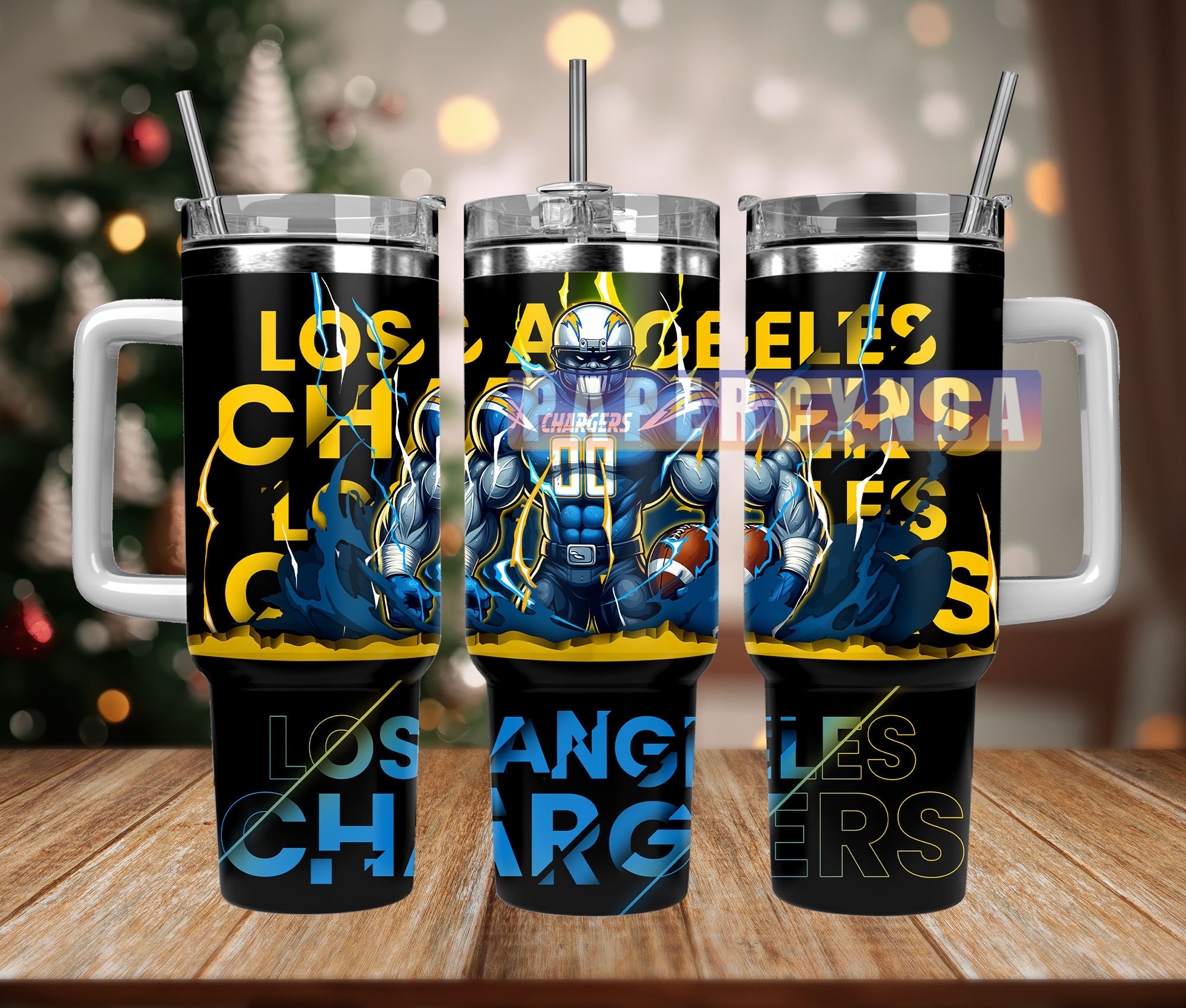 Los Angeles Chargers Stanley Tumbler With Handle Personalized Name St2255