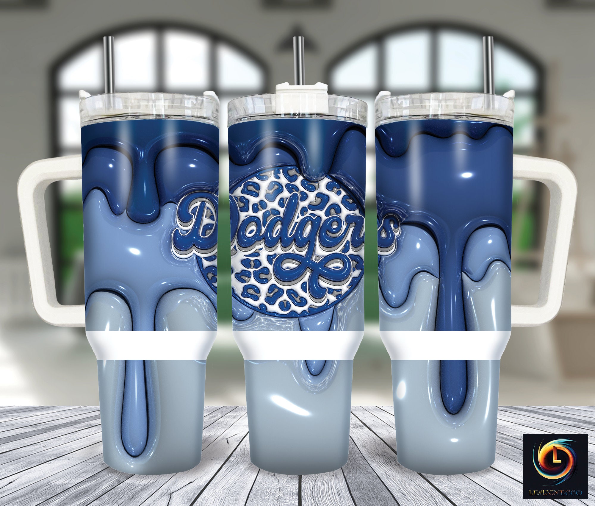 Los Angeles Dodgers MLB Stanley Tumbler With Handle Personalized Name St7715