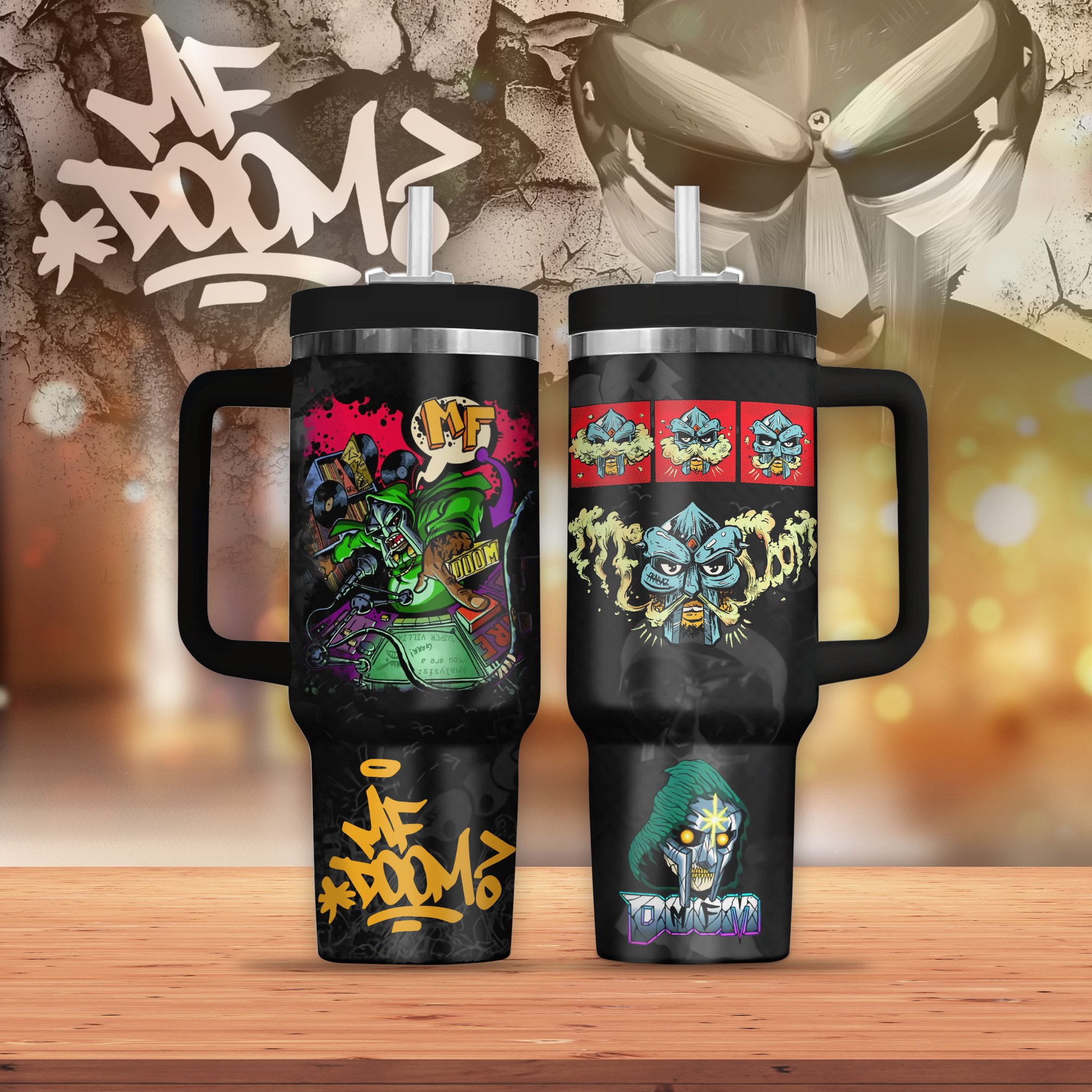 MF DOOM Music Stanley Tumbler With Handle Personalized Name St2319