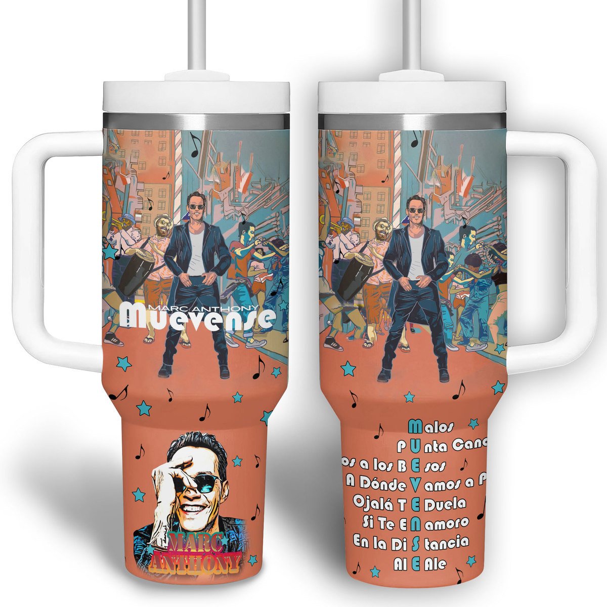 Marc Anthony Music Stanley Tumbler With Handle Personalized Name St7957
