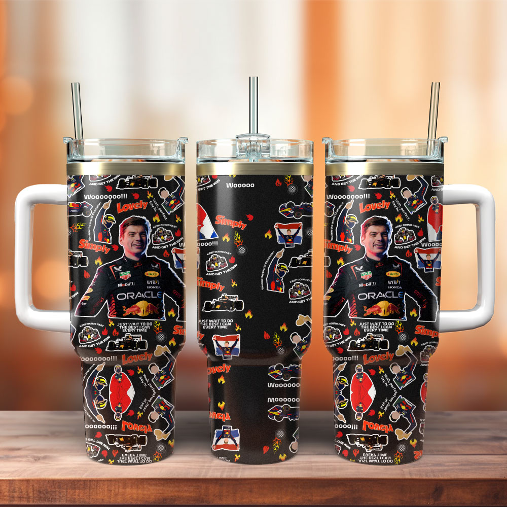 Max Verstappen Stanley Tumbler With Handle Personalized Name St2494