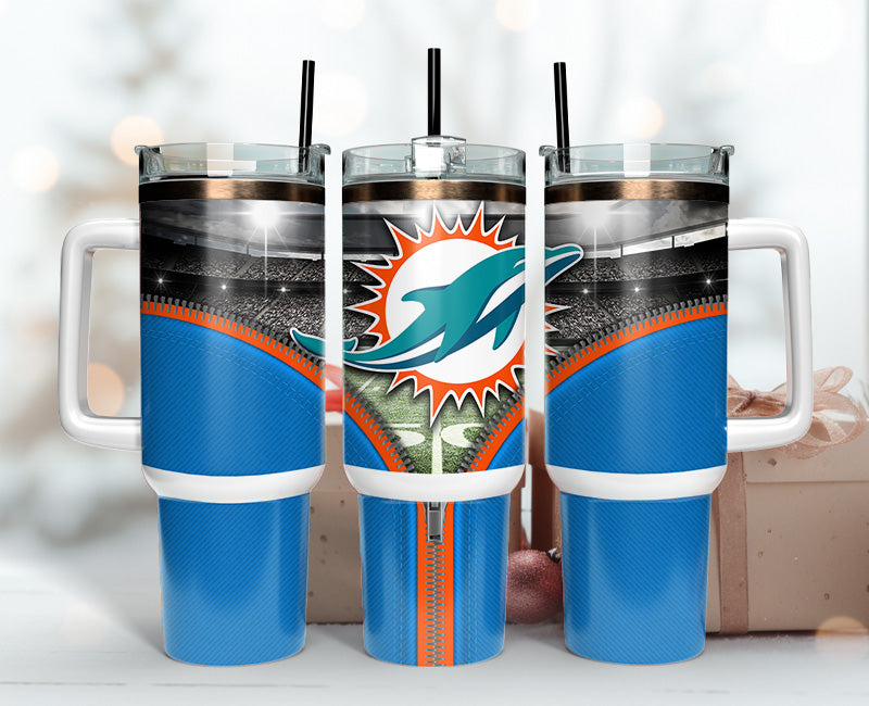 Miami Dolphins NFL Stanley Tumbler With Handle Personalized Name St9544