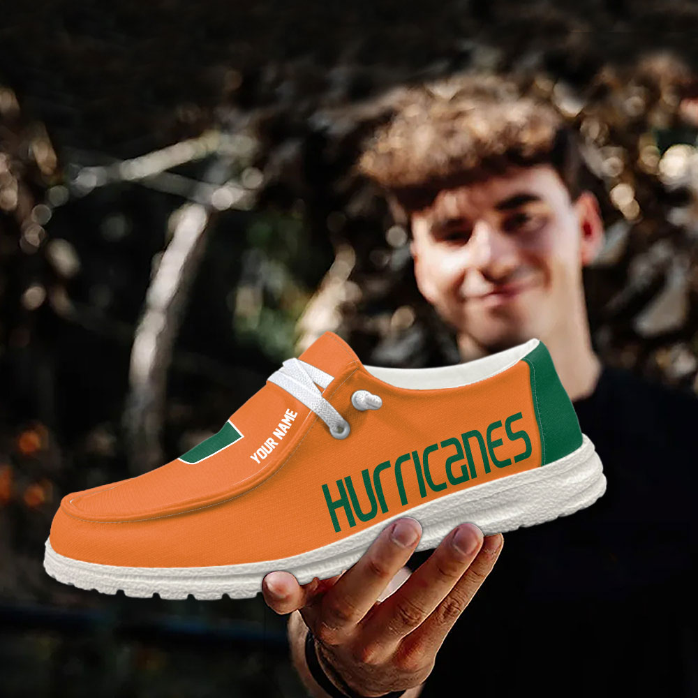 Miami Hurricanes NCAA Personalized Hey Dude Shoes For Men And Women ST1134