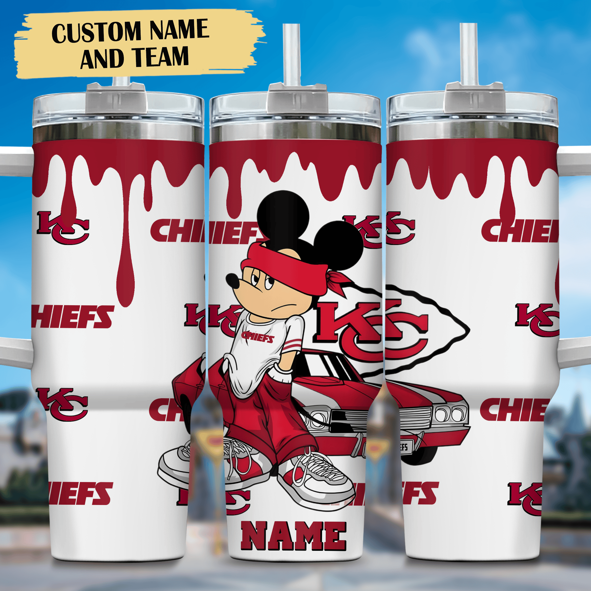 Mickey And Kansas City Chiefs Cartoon