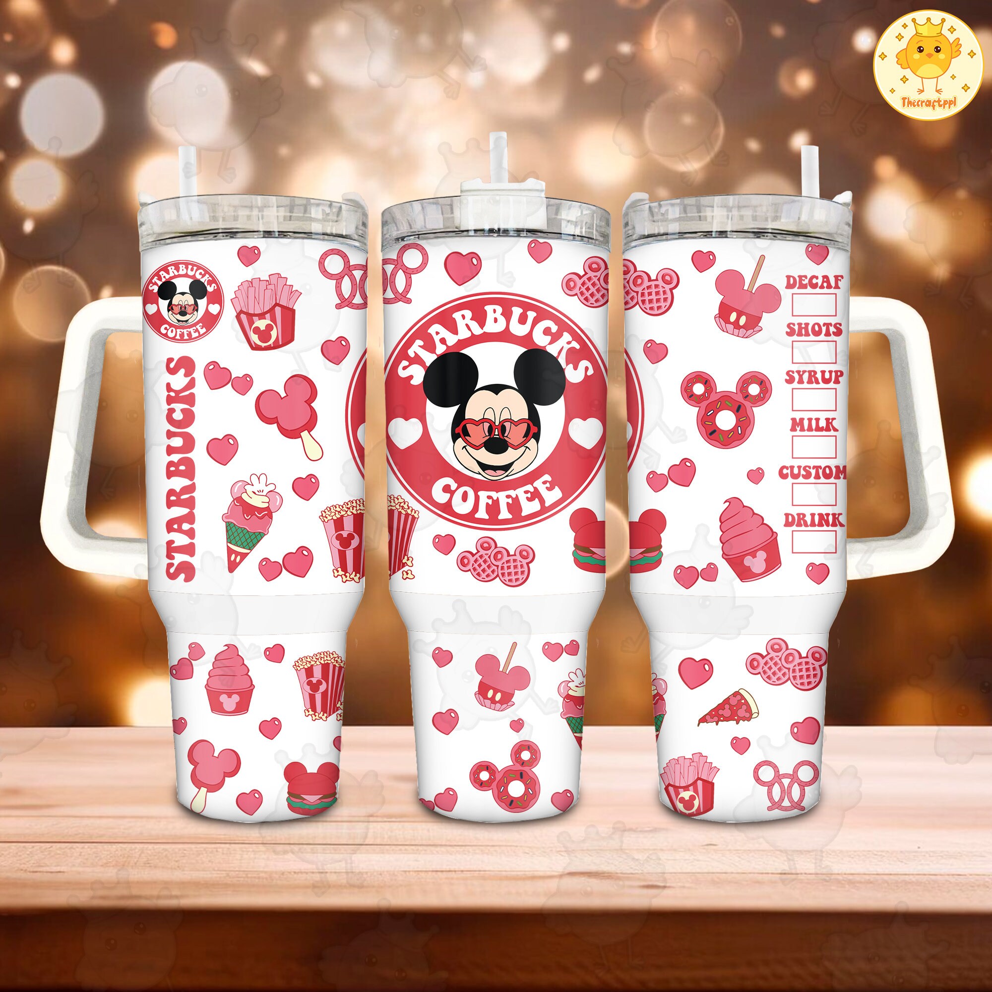 Mickey Mouse Coffee Disney Cartoon Stanley Tumbler With Handle Personalized Name St8431
