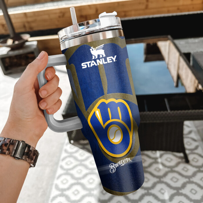 Milwaukee Brewers Stanley Tumbler Personalized Name St2677