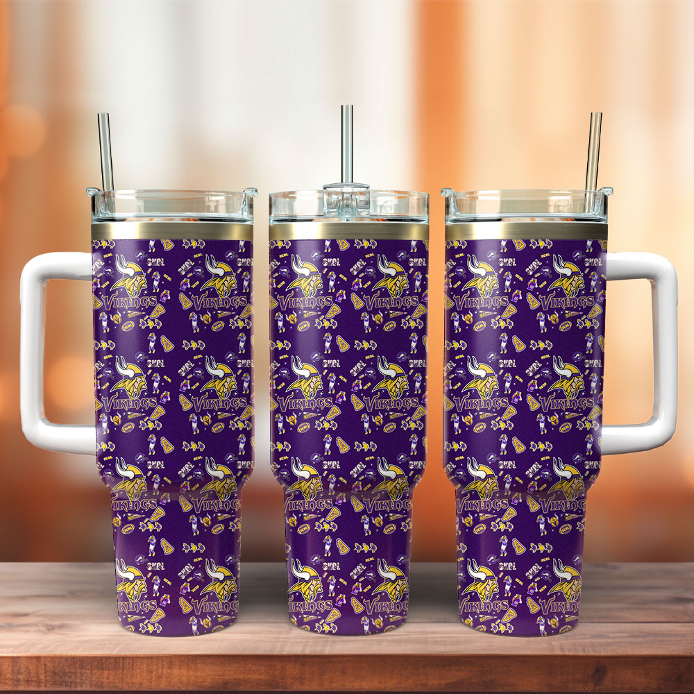 Minnesota Vikings NFL Stanley Tumbler With Handle Personalized Name St5497