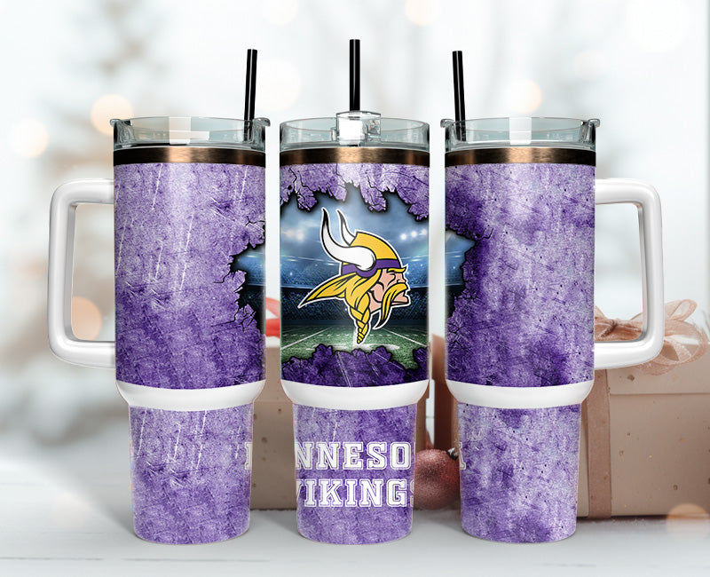Minnesota Vikings NFL Stanley Tumbler With Handle Personalized Name St9850