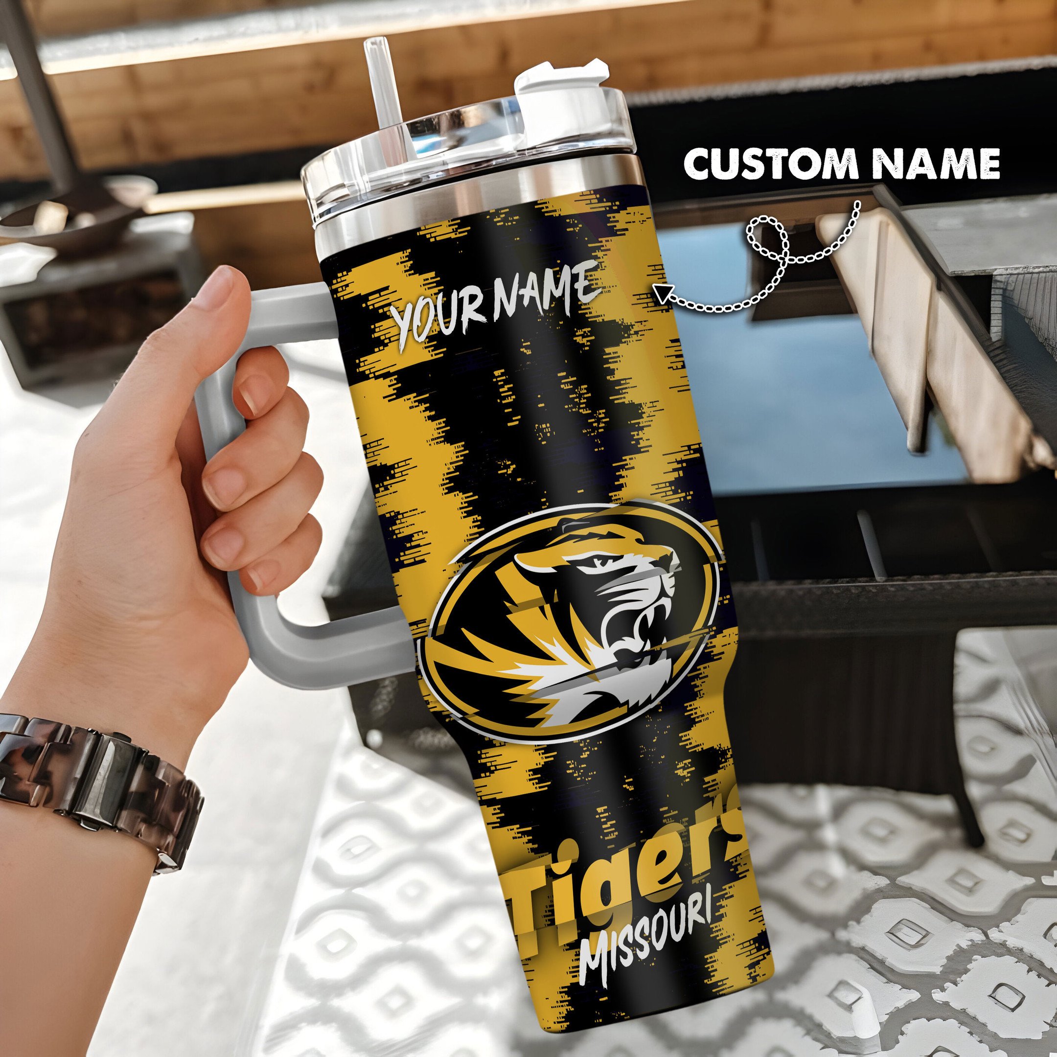 Missouri Tigers Stanley Tumbler Personalized Name St3029